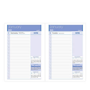 Letts Rhino A5 Day to a Page Diary Appointments Notes & Planners 2025